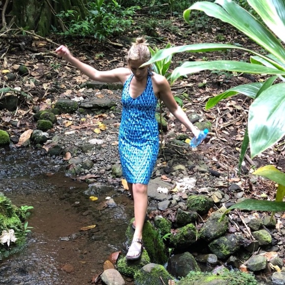 Athleta Pack Everywhere Dress Bora Bora Blue - Picture 16 of 16